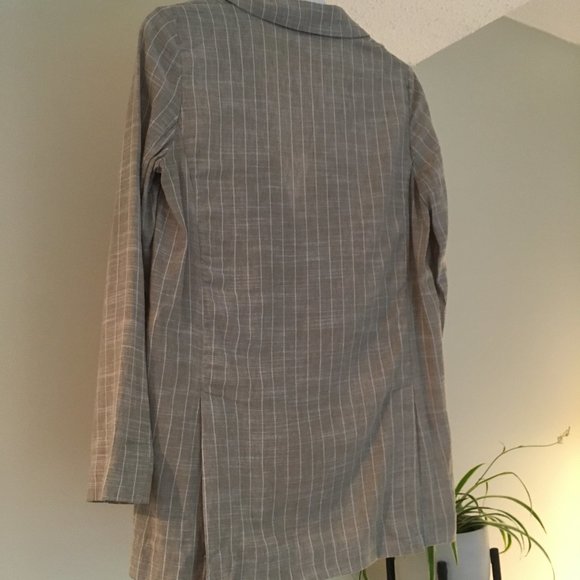 Beige Linen Blend Blazer - Picture 9 of 11